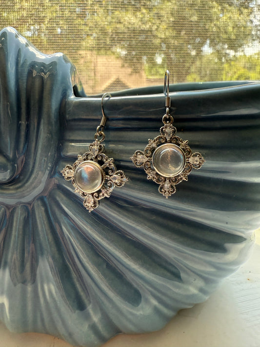 Clear Quartz Custom Made earrings